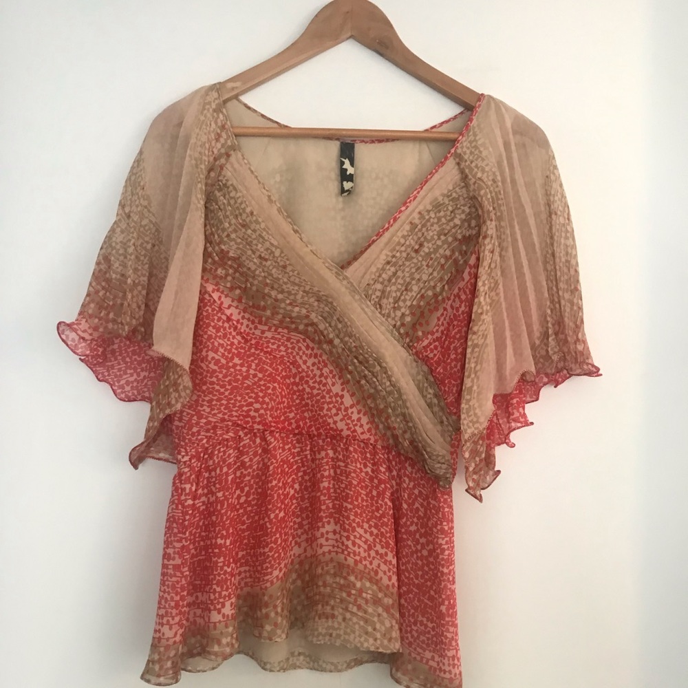 Mia Via Silk crossover top